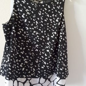 Apt 9 Tank Top Black and White Sz 0X, ETC Cond